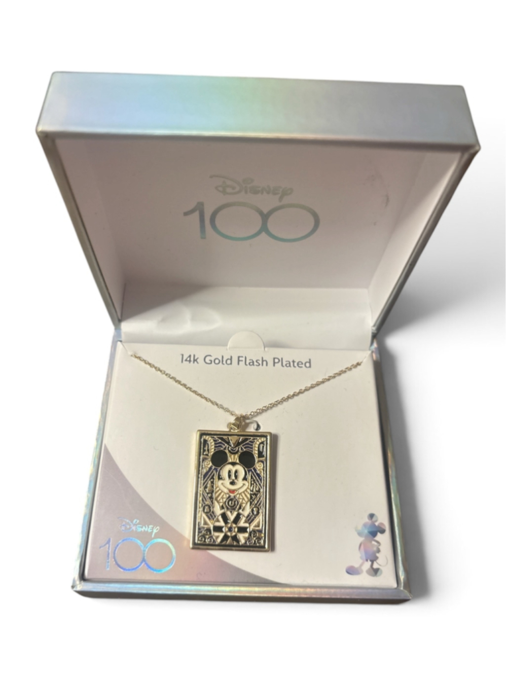 Disney 100 Mickey Mouse 14kGold flash plated Pendant Necklace